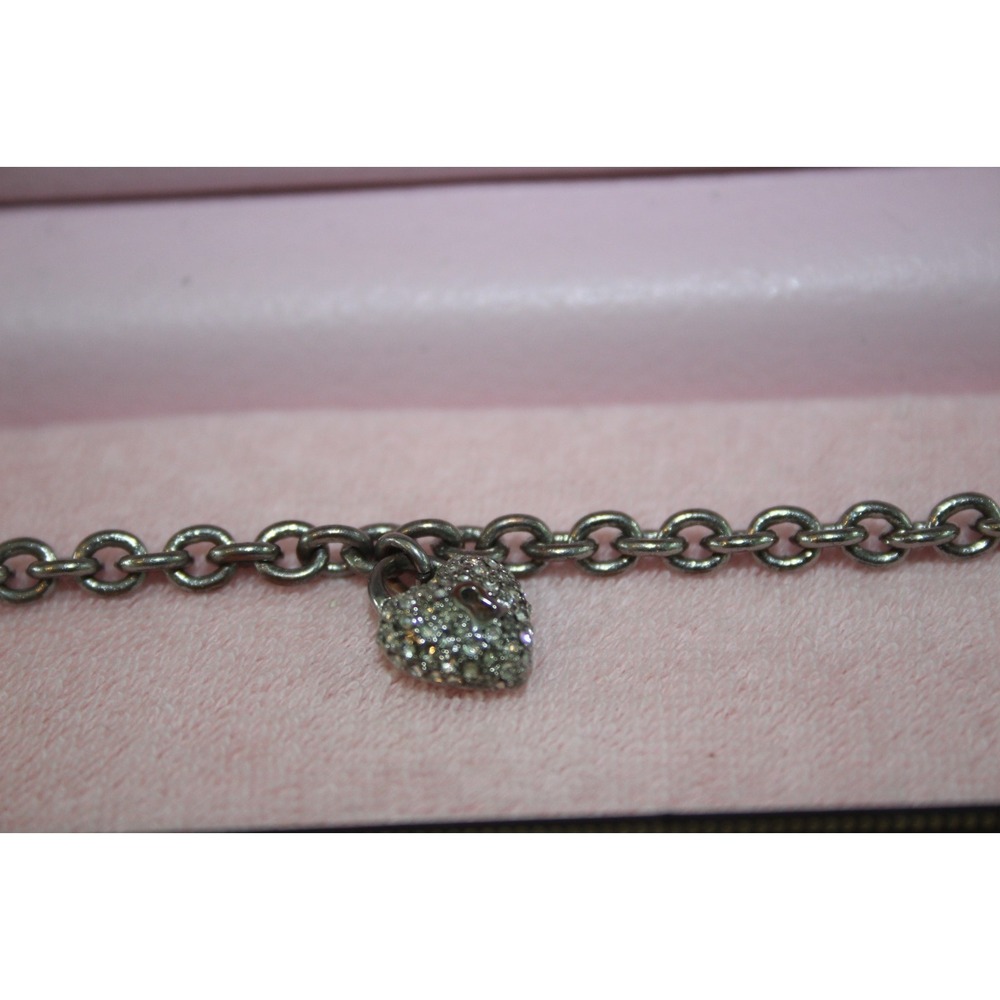 JUICY COUTURE Bling Heart Keyhole Bracelet Vintage In Case